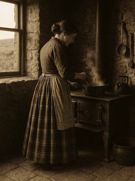 Falda-de-tela-de-lana-tartan