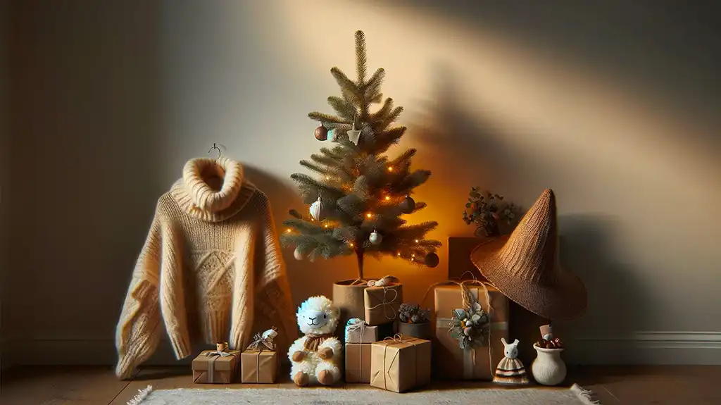 Árbol de Navidad con regalos debajo