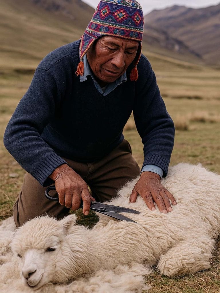 Esquila de alpacas y moda ética Moda ética y slow fashion