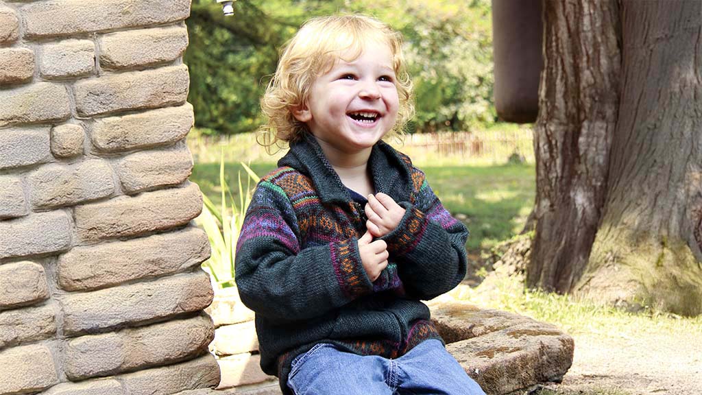 Chaqueta con capucha niños en alpaca Ropa ética niños en alpaca