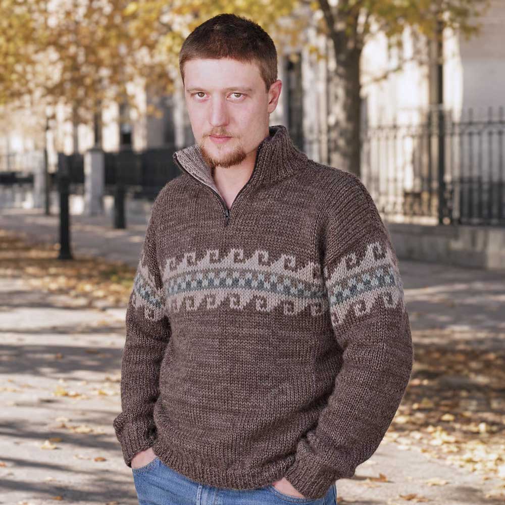 Jersey de hombre Hugo en alpaca con hilo 3/10 doble