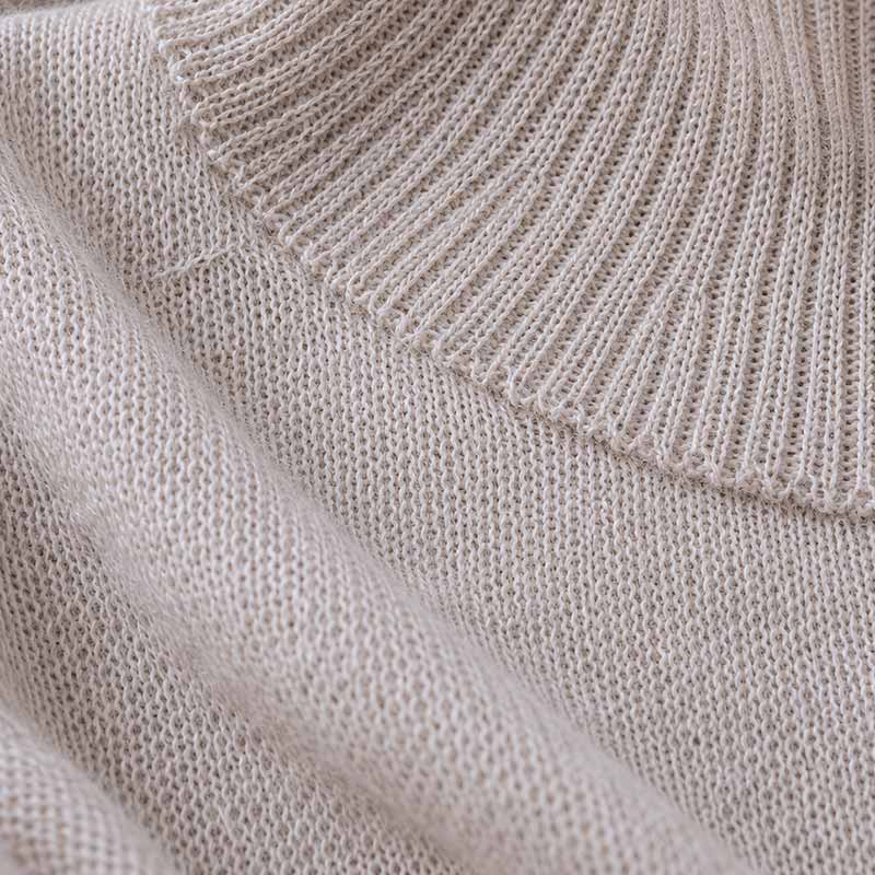 Jersey de baby alpaca con hilo fino 2/16 y punto ligero